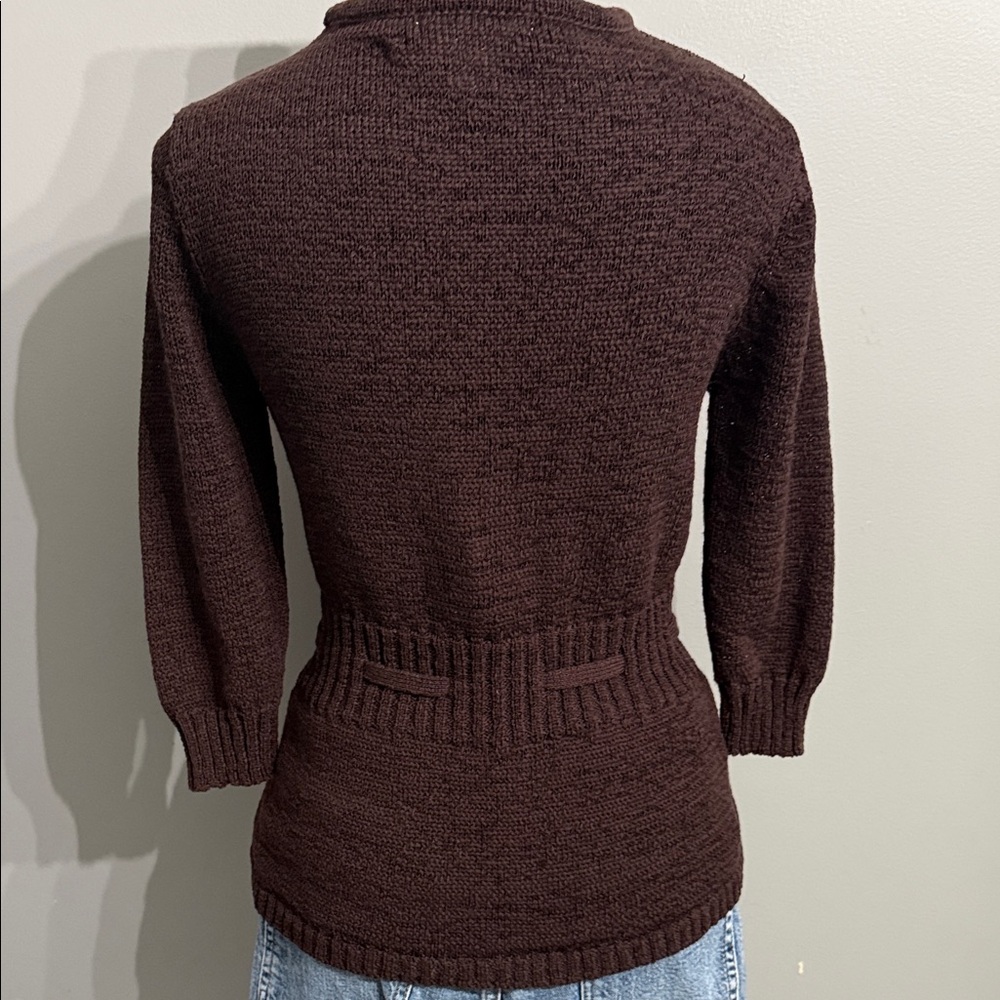 WD.NY Deep Brown Women's Cardigan - Picture 4 of 6